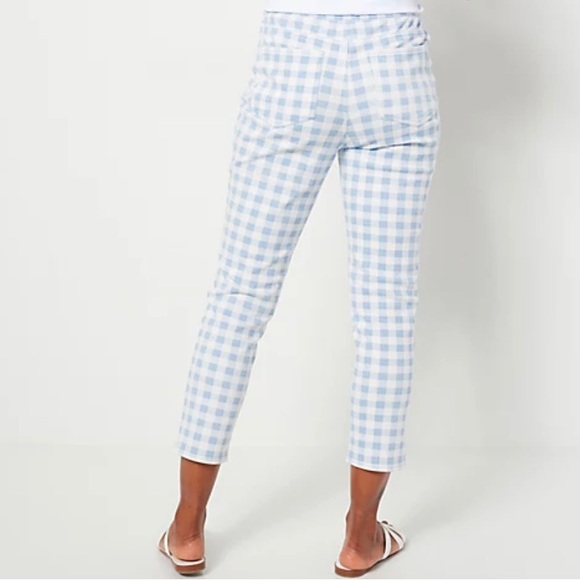 NWOT Isaac Mizrahi Gingham Pull-on Jean - Picture 6 of 15